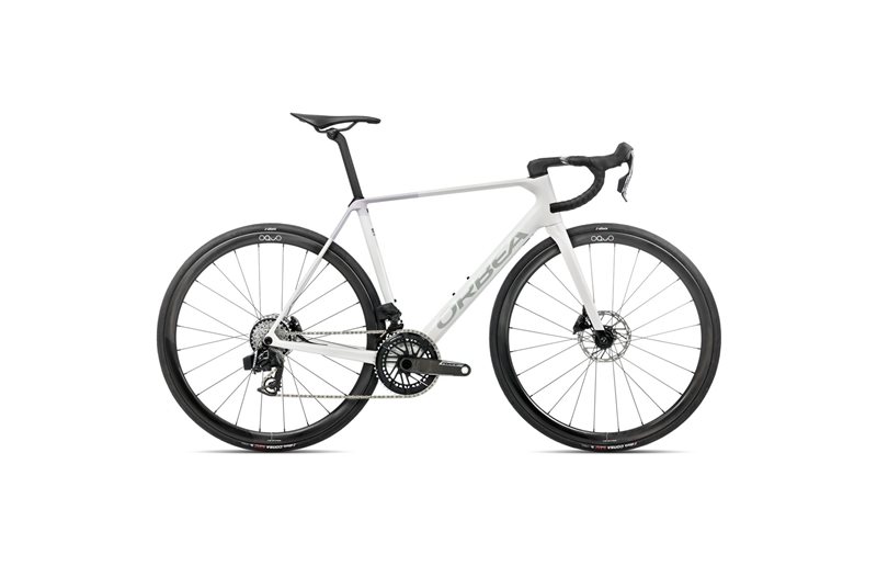 Racercykel Orbea Orca M21eTeam Force AXS Iris White/Lilac
