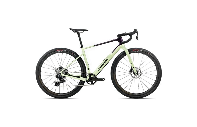 Gravelbike Orbea Terra M21eTeam 1X Force AXS Acid Gum/Fantasy Purple Carbon View
