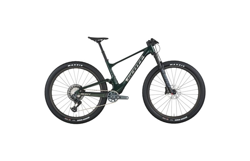 Täysjousto maastopyörä Scott Spark RC Team Issue Twinkle Green