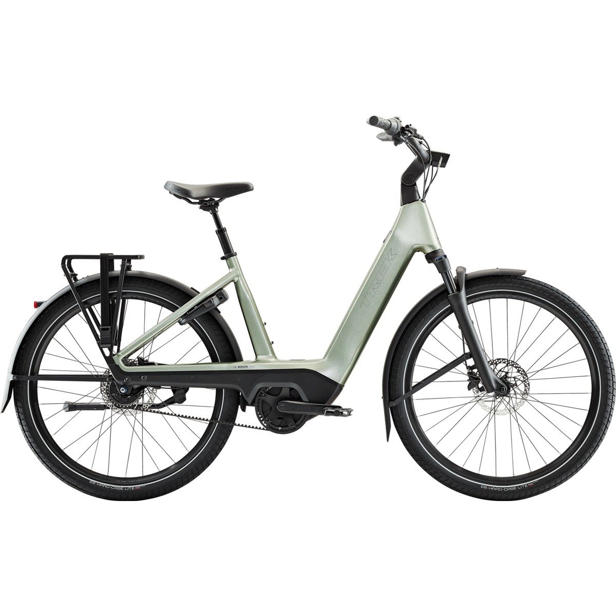 Elcykel Trek Charter+ 4 Nexus 5 Belt 540Wh Lowstep Lichen Green ...