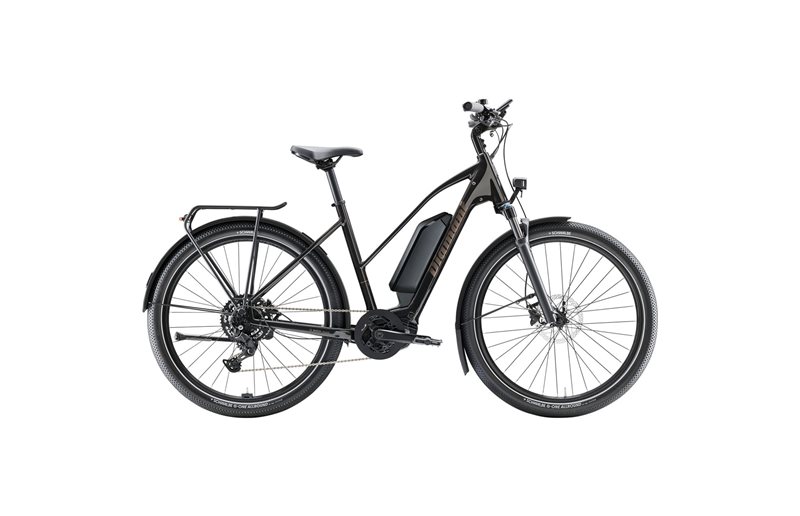 Sähköpyörä Diamant Zing Trip Core Midstep 800Wh Samtschwarz Metallic