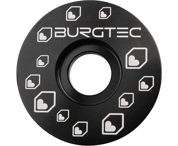 Ohjainkannattimen kansi Burgtec Top Cap Rhodium Silver