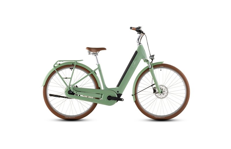 Elcykel Dam Cube Aruba Hybrid 600 Cactus/Brown