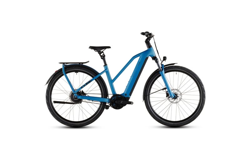 Hybridcykel el Cube Kathmandu Hybrid Comfort Pro 800 Mid Azure/Black