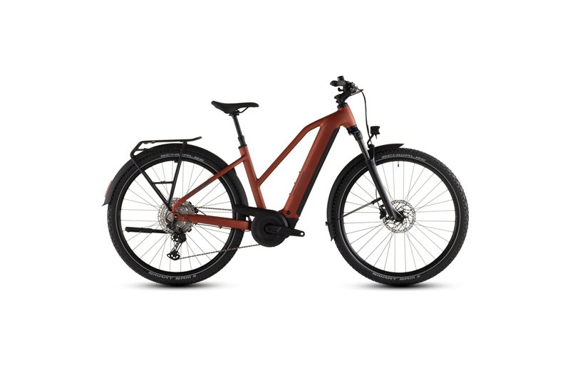 Hybridcykel el Cube Nuride Hybrid Pro 600 Mid Chilli/Black