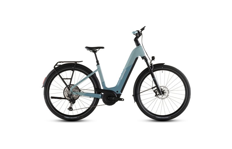 Hybridcykel el Cube Nuride Hybrid SLX 800 Low Skylight/Arubablue