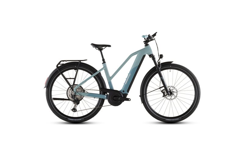 Hybridcykel el Cube Nuride Hybrid SLX 800 Mid Skylight/Arubablue