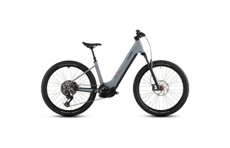 El MTB Cube Reaction Hybrid Race 800 Low Vulcan/Orange