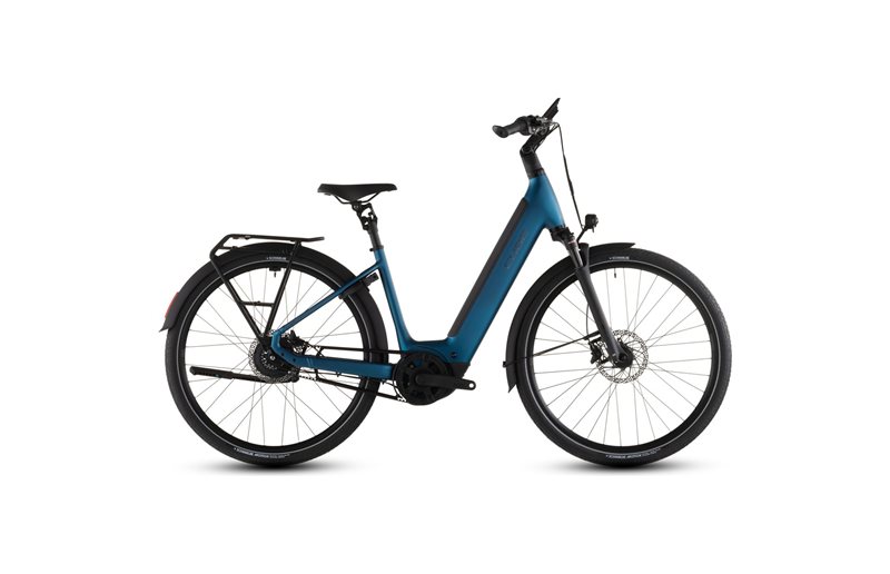 Hybridcykel el Cube Supreme Hybrid Deluxe Pro 600 Low Electricblue/Chrome