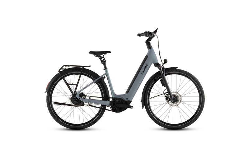 Hybridcykel el Cube Supreme Hybrid Deluxe SLX 600 Low Seagrey/Black
