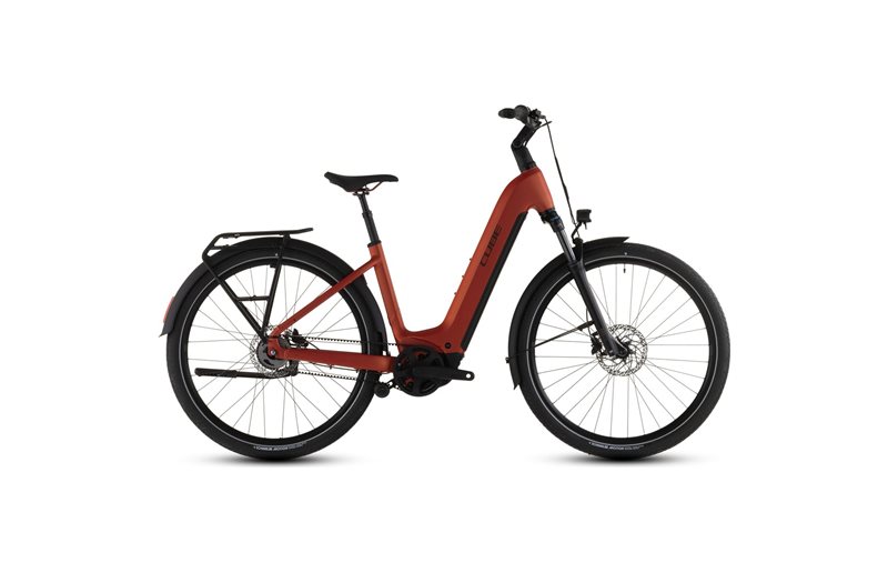Hybridcykel el Cube Touring Hybrid Comfort SLX 800 Low Chilli/Chrome