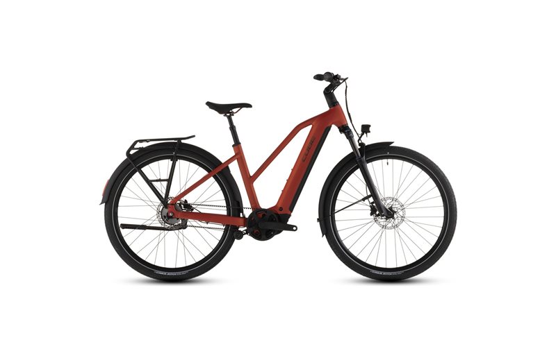 Hybridcykel el Cube Touring Hybrid Comfort SLX 800 Mid Chilli/Chrome