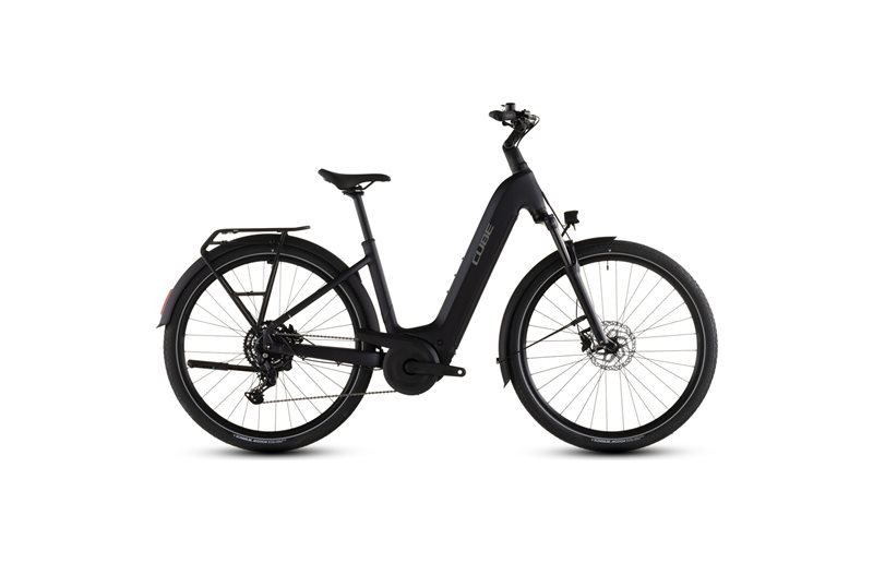 Hybridcykel el Cube Touring Hybrid ONE 600 Low Coal/Chrome