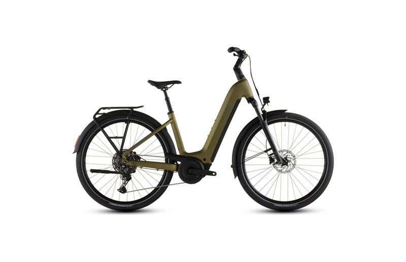 Hybridcykel el Cube Touring Hybrid Pro 800 Low Goldenlime/Black