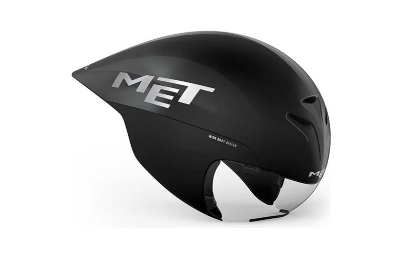 Cykelhjälm MET Drone Wide Body II Black Metallic