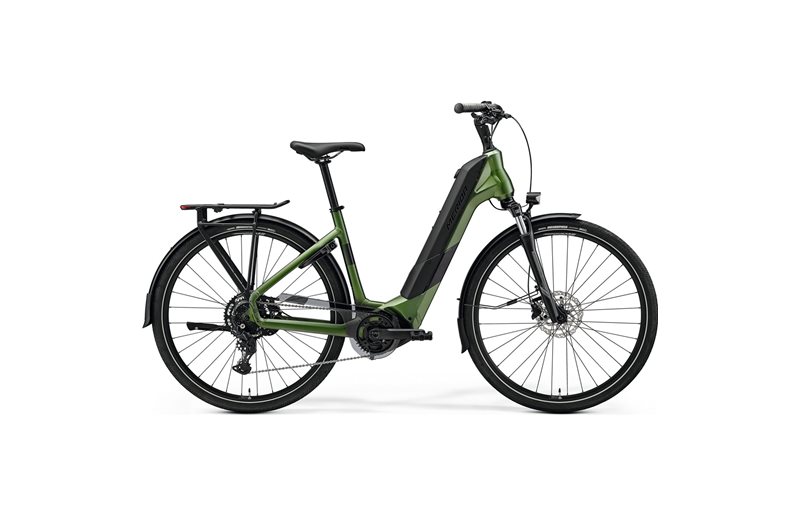 Hybridcykel el Merida eSpresso City 400 EQ Silk Fog Green/Black