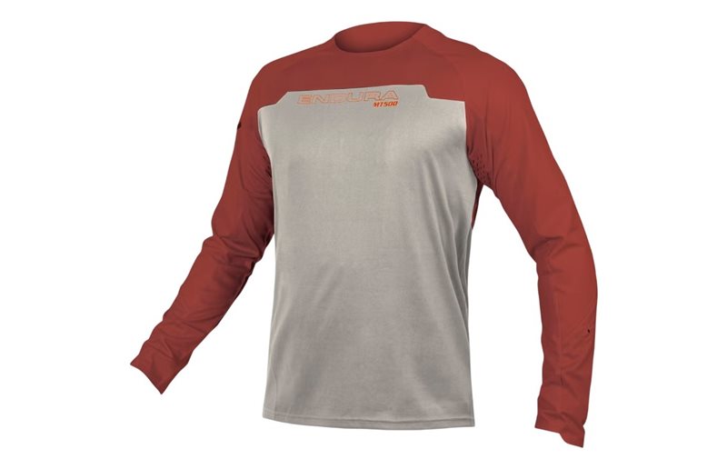 Pyöräilypaita Endura MT500 Burner L/S Jersey Brick Red