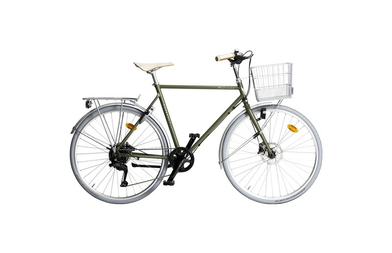 Miesten polkupyörä Skeppshult Favorit Sport 9-vaihteinen Fältgrön Matt