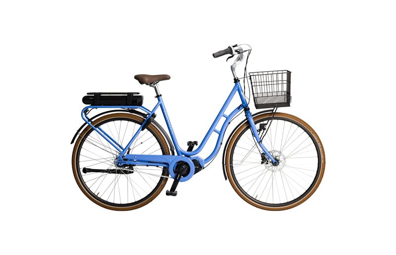 Elcykel dame Skeppshult Natur Colour 7-Vxl Bära Blå