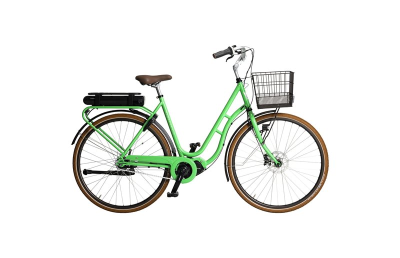 Elcykel dame Skeppshult Natur Colour 7-Vxl Bära Grön