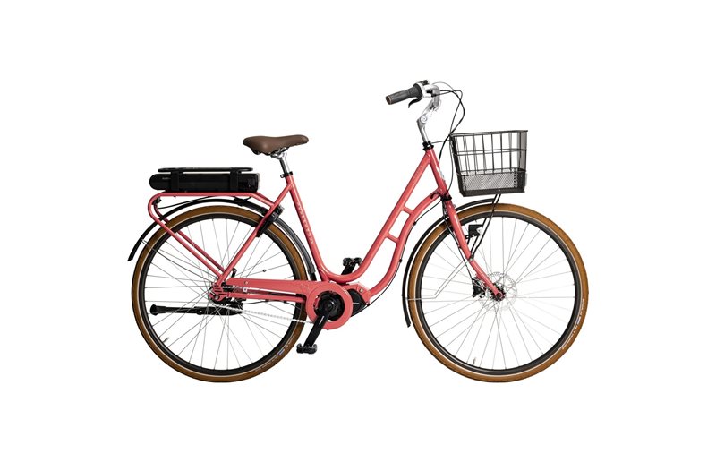 Elcykel dame Skeppshult Natur Colour 7-Vxl Bära Röd