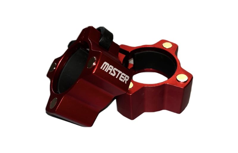 Pikalukko Master Fitness Alu/Magnet 50mm Red (2kpl)