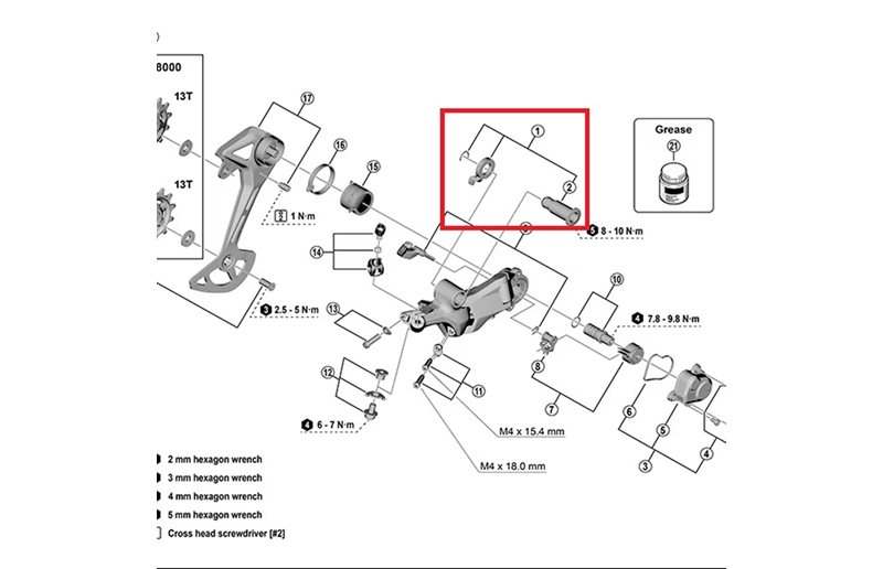 Shimano Cues Bracket Axle Unit RD-U8000