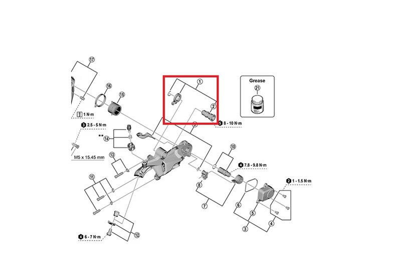 Shimano Cues Bracket Axle Unit RD-U8020