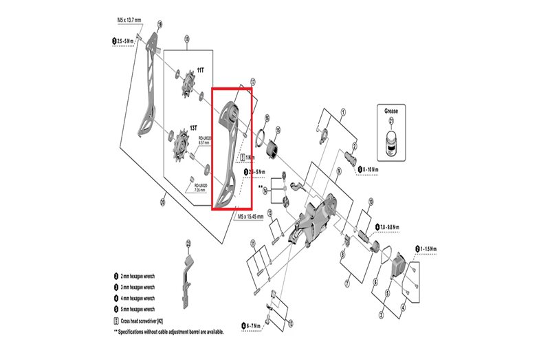 Häkki Shimano Cues Cage SGS Type RD-U8020