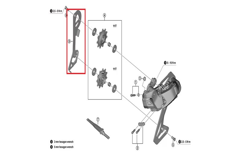 Cage Inre Shimano Cues Inner Plate GS Type RD-U8050