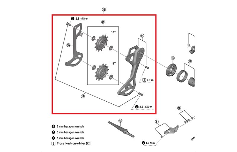 Cage Shimano Deore XT Cage GS Type RD-M8250-GS