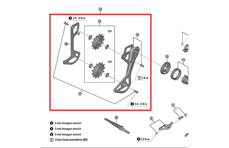 Häkki Shimano Deore XT Cage SGS Type RD-M8250-SGS