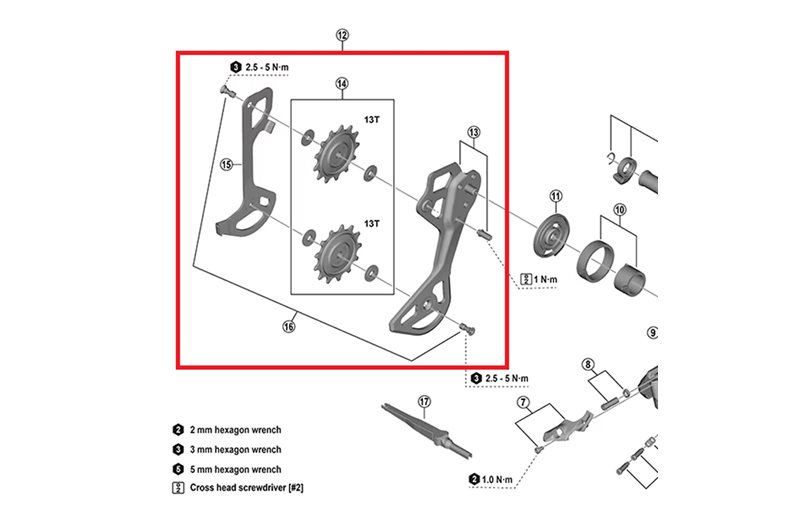 Häkki Shimano XTR Cage SGS Type RD-M9260-11L