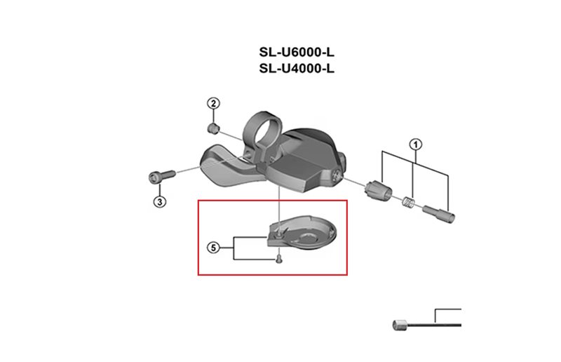 Shimano Cues L.H. Lever Cap&Fixing Screw SL-U4000