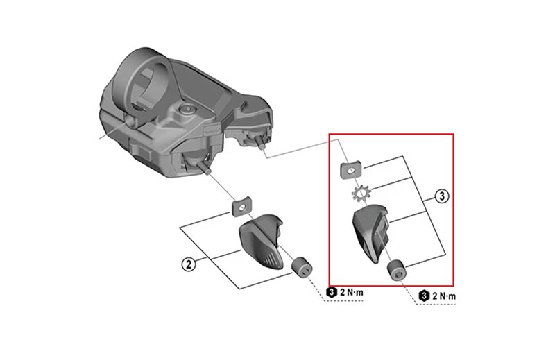 Växelknapp Shimano XTR/Deore XT Lever Y Unit SW-M9250-R