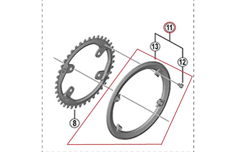 Shimano Cues Kædeskærm m/ skruer 40T FC-U8000-1