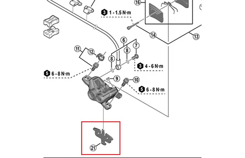 Shimano XTR Pad Spacer BR-M9220