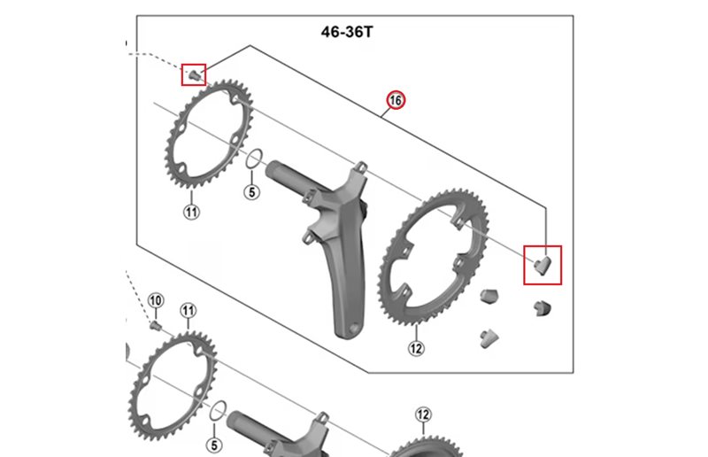 Shimano Dura-Ace Drevbultar FC-R9200 4st