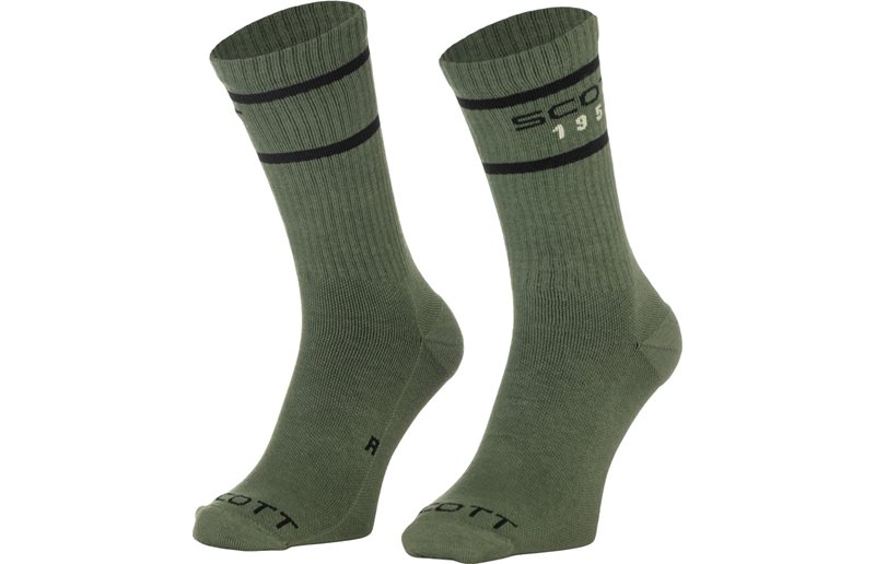 Strumpor Scott Retro Casual Crew 3-Pack Tranquil Green