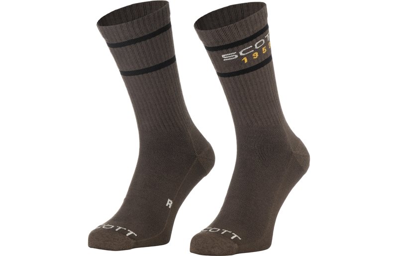 Strumpor Scott Retro Casual Crew 3-Pack Wood Grey