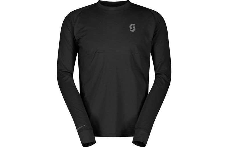 Cykeltröja Scott Trail Storm Warm Light LS Men's Tee Black
