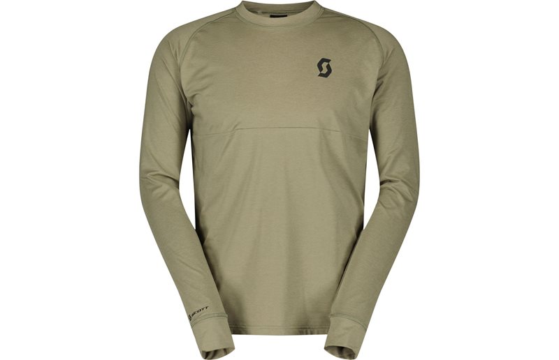 Cykeltröja Scott Trail Storm Warm Light LS Men's Tee Dust Grey