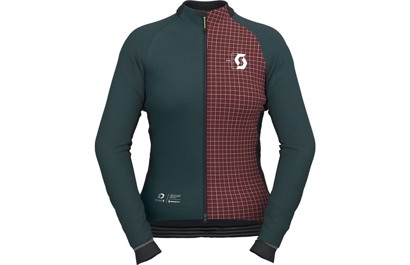 Cykeljacka Scott RC Pro Warm GORE-TEX-Remix Women's Jacket Aruba Green/Wood Red