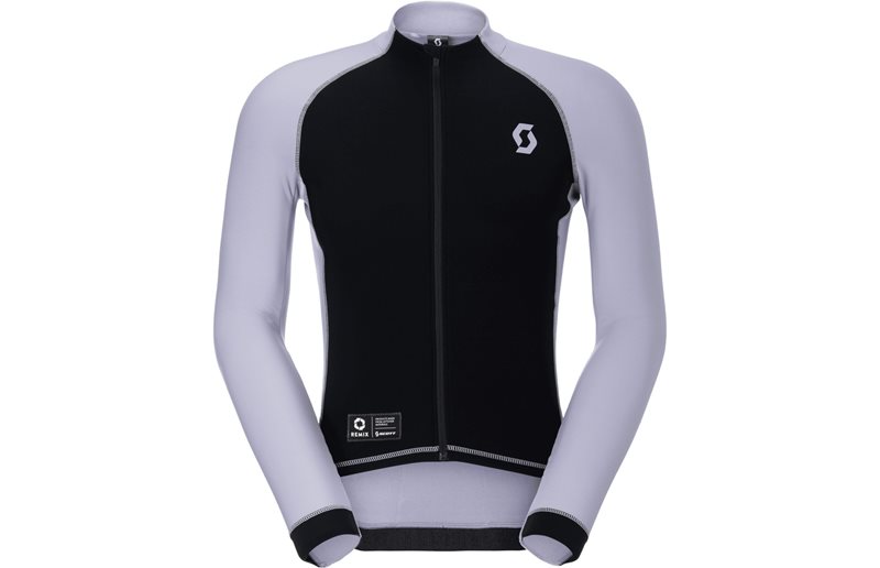 Cykeltröja Scott Pro Warm LS-Remix Men's Jersey Black/Heather Purple
