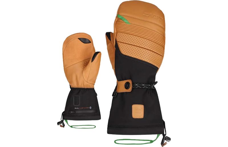 Varmehansker Lenz Heat Glove 9.0 Finger Cap Mittens Men Brown/Black