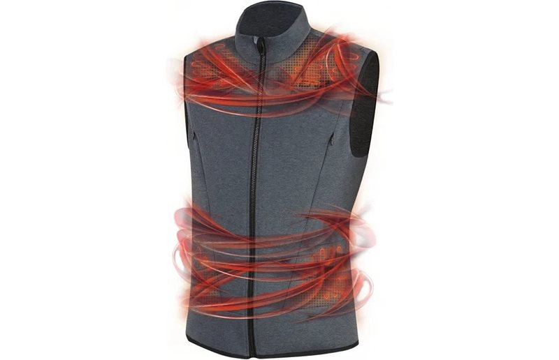 Varmevest Lenz Heat Vest 2.0 Black/Grey Melange