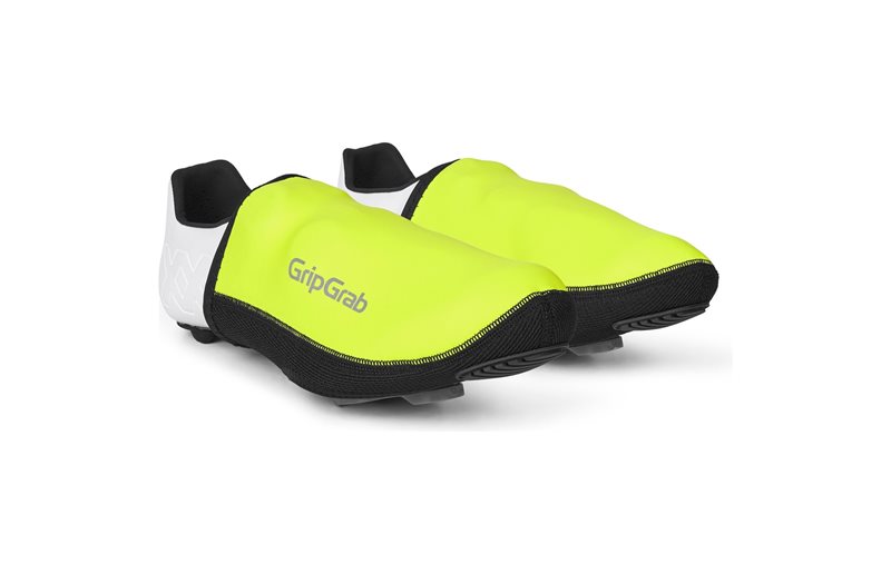 Skoovertrekk GripGrab PACR Windproof Road Toe Covers Yellow Hi-Vis