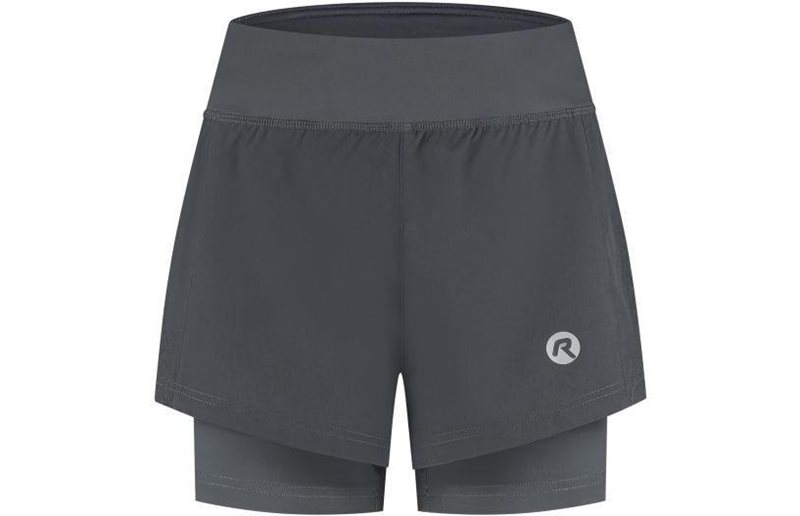 Juoksushortsit Rogelli Essential 2-in-1 Running Shorts Women Grey