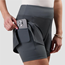 Juoksushortsit Rogelli Essential 2-in-1 Running Shorts Women Grey