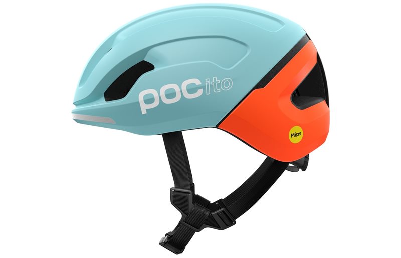 Cykelhjälm barn POC POCito Omne MIPS Indicolite Blue Matt/Carnelian Oran